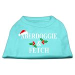 Aberdoggie Christmas Screen Print Shirt Aqua L