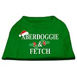 Aberdoggie Christmas Screen Print Shirt Emerald Green Lg