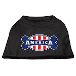 Bonely in America Screen Print Shirt Black Lg