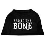 Bad to the Bone Dog Shirt Black Lg