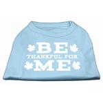 Be Thankful for Me Screen Print Shirt Baby Blue L