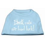 Black Cats are Bad Luck Screen Print Shirt Baby Blue L