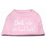 Black Cats are Bad Luck Screen Print Shirt Light Pink L