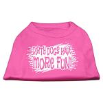 Dirty Dogs Screen Print Shirt Bright Pink Lg