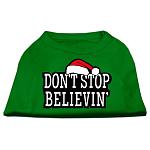 Don't Stop Believin' Screenprint Shirts Emerald Green Lg