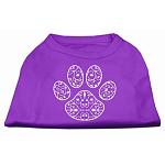 Henna Paw Screen Print Shirt Purple Lg