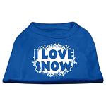 I Love Snow Screenprint Shirts Blue Lg