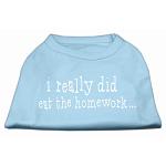 I really did eat the Homework Screen Print Shirt Baby Blue L