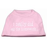 I really did eat the Homework Screen Print Shirt Light Pink L