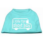 I ride the short bus Screen Print Shirt Aqua L