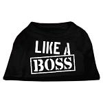 Like a Boss Screen Print Shirt Black Lg