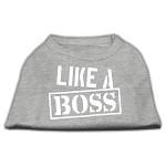 Like a Boss Screen Print Shirt Grey Lg