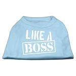 Like a Boss Screen Print Shirt Baby Blue Lg