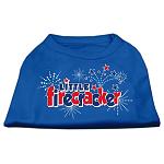 Little Firecracker Screen Print Shirts Blue Lg