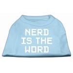 Nerd is the Word Screen Print Shirt Baby Blue L