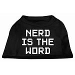 Nerd is the Word Screen Print Shirt Black L