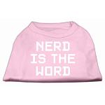 Nerd is the Word Screen Print Shirt Light Pink L