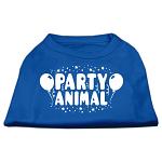 Party Animal Screen Print Shirt Blue Lg