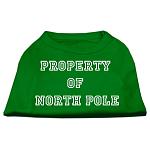 Property of North Pole Screen Print Shirts Emerald Green Lg