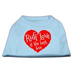 Ruff Love Screen Print Shirt Baby Blue Lg