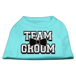 Team Groom Screen Print Shirt Aqua Lg