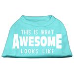 This is What Awesome Looks Like Dog Shirt Aqua Lg