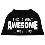 This is What Awesome Looks Like Dog Shirt Black Lg