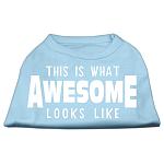 This is What Awesome Looks Like Dog Shirt Baby Blue Lg