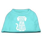 Trapped Screen Print Shirt Aqua Lg