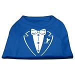 Tuxedo Screen Print Shirt Blue Lg