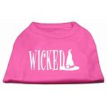 Wicked Screen Print Shirt Bright Pink L