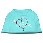 XOXO Screen Print Shirt Aqua Lg