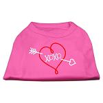 XOXO Screen Print Shirt Bright Pink Lg