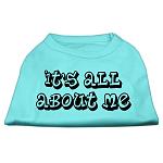 It's All About Me Screen Print Shirts Aqua Lg