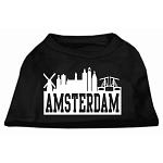 Amsterdam Skyline Screen Print Shirt Black Lg