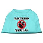 Backyard Security Screen Print Shirts Aqua L