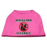 Backyard Security Screen Print Shirts Bright Pink L