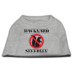 Backyard Security Screen Print Shirts Grey L