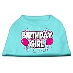 Birthday Girl Screen Print Shirts Aqua Lg