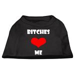 Bitches Love Me Screen Print Shirts Black Lg