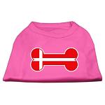 Bone Shaped Denmark Flag Screen Print Shirts Bright Pink L