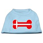 Bone Shaped Denmark Flag Screen Print Shirts Baby Blue L