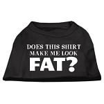 Does This Shirt Make Me Look Fat? Screen Printed Shirt Black Lg