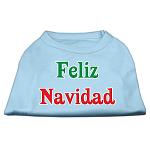 Feliz Navidad Screen Print Shirts Baby Blue L