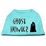 Ghost Hunter Screen Print Shirt Aqua with Black Lettering Lg