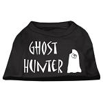 Ghost Hunter Screen Print Shirt Black with White Lettering Lg