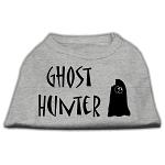 Ghost Hunter Screen Print Shirt Grey with Black Lettering Lg