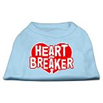 Heart Breaker Screen Print Shirt Baby Blue Lg