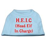 Head Elf In Charge Screen Print Shirt Baby Blue Lg