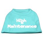 High Maintenance Screen Print Shirts Aqua L